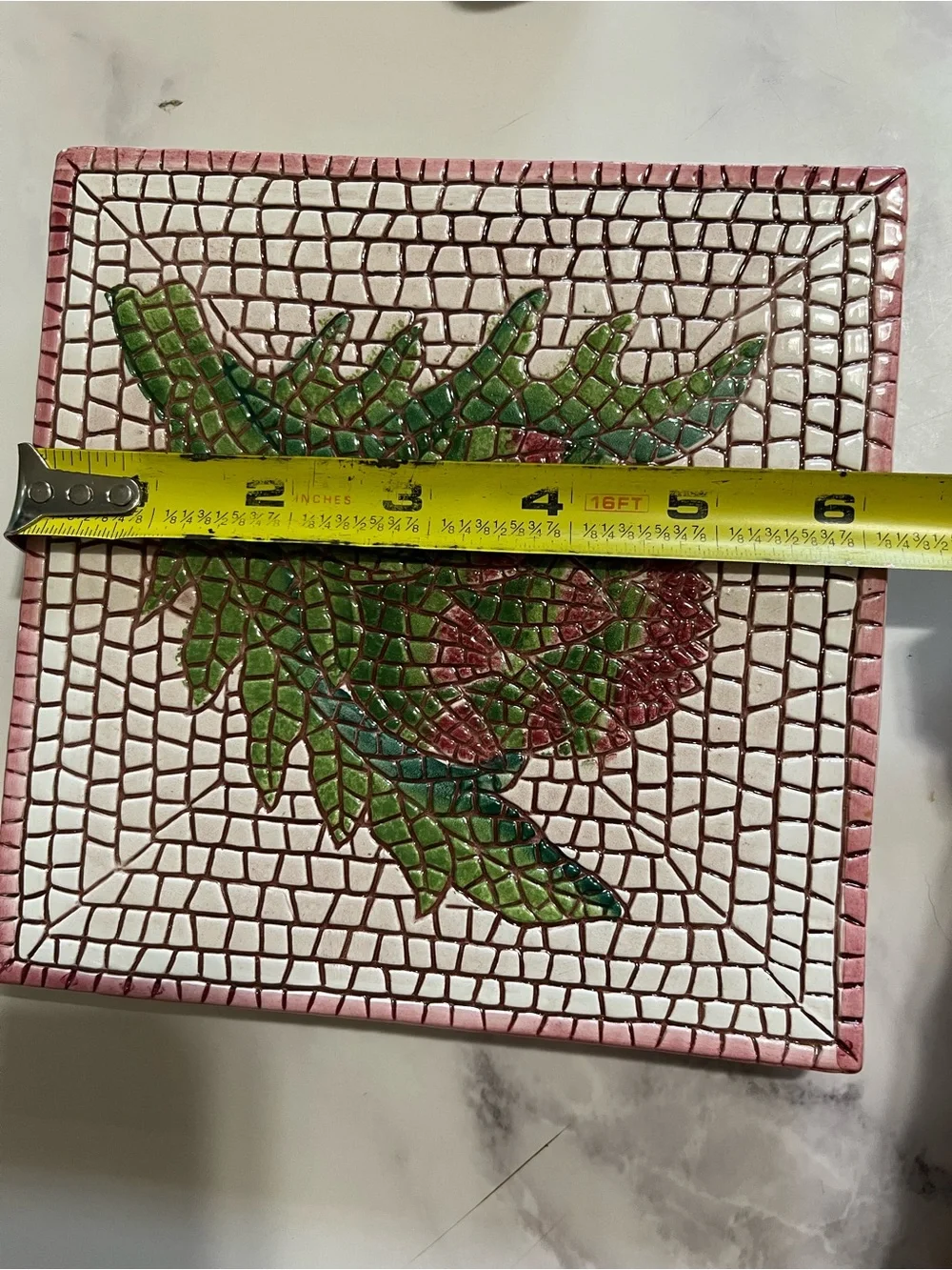 Pier 1 Mosiac Artichoke Trivet Made in Italy